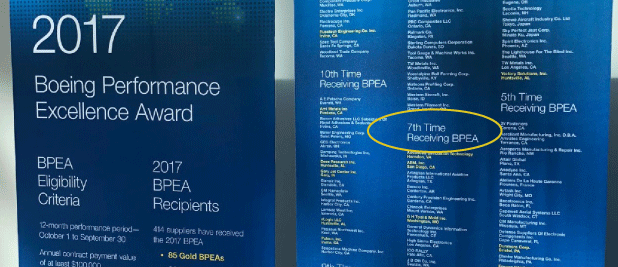 2017 Boeing BPEA Gold Level Award